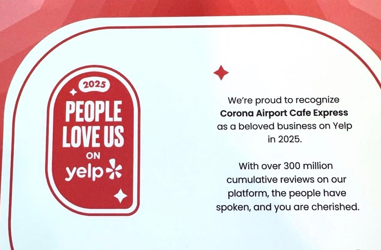 Yelp People Love Us 2025 certificate